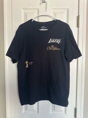 Nike Black Los Angeles Lakers 2020 Champions Short Sleeve Tee